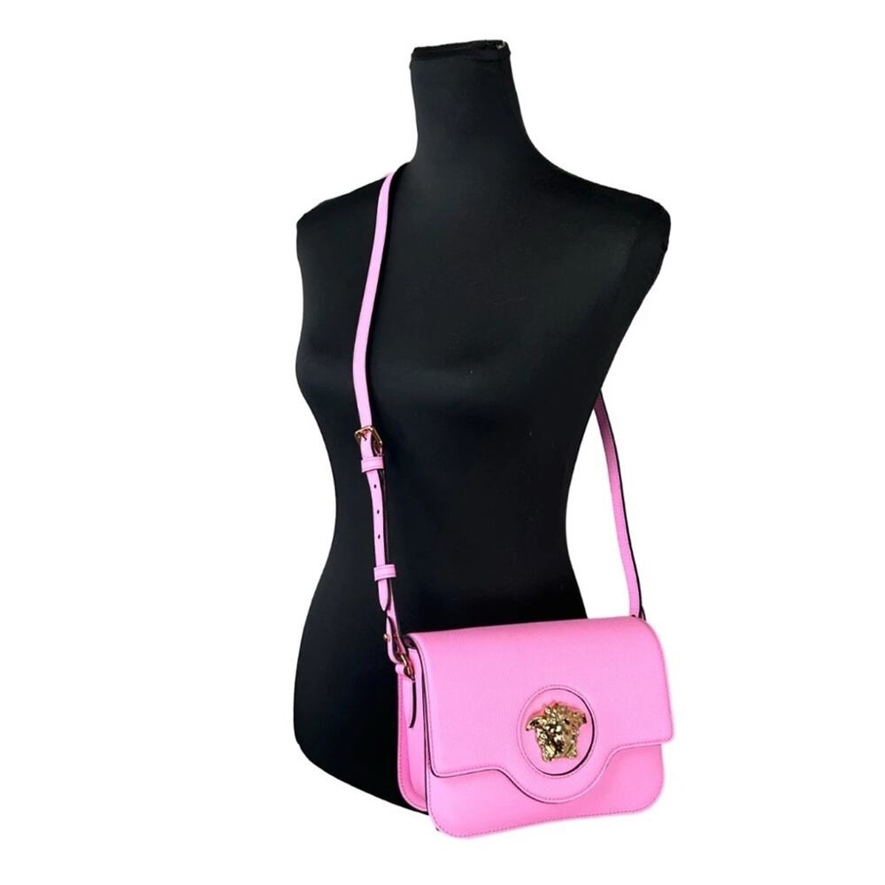 Versace Pink Leather Medusa Crossbody Bag - Picture 14 of 14
